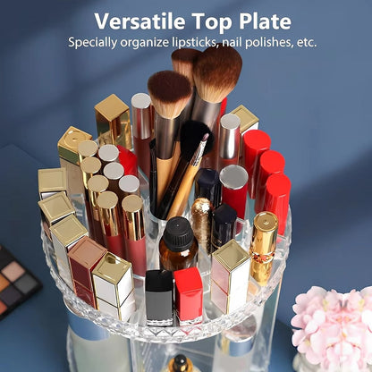 Rotating Crystal Makeup Organizer